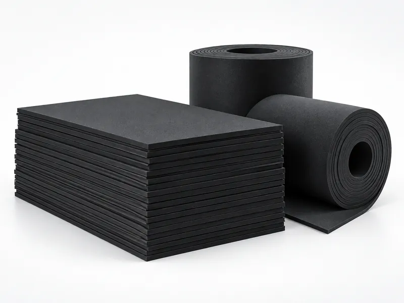 Black EVA foam sheets and rolls