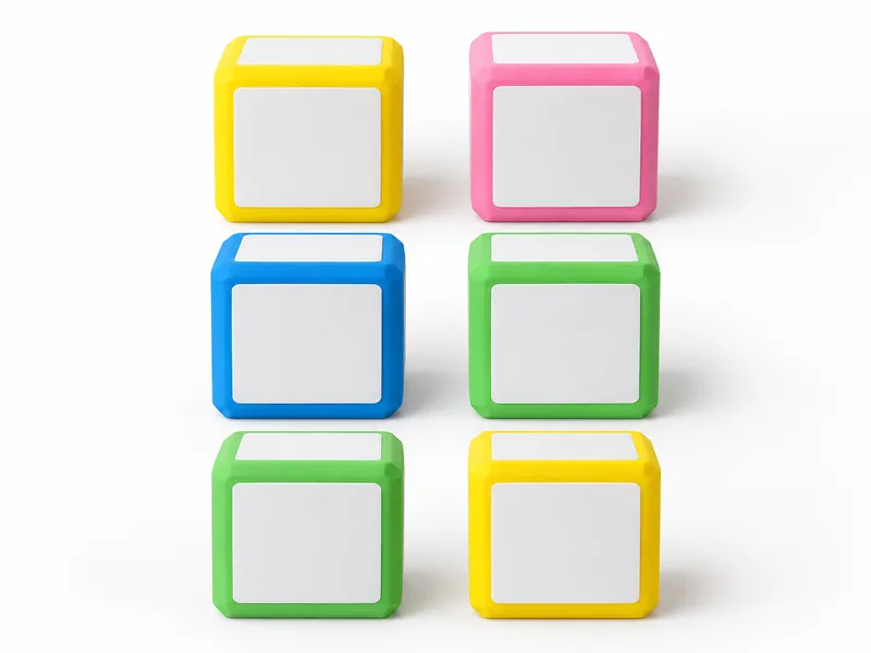 Colorful custom EVA foam toy blocks and game pieces