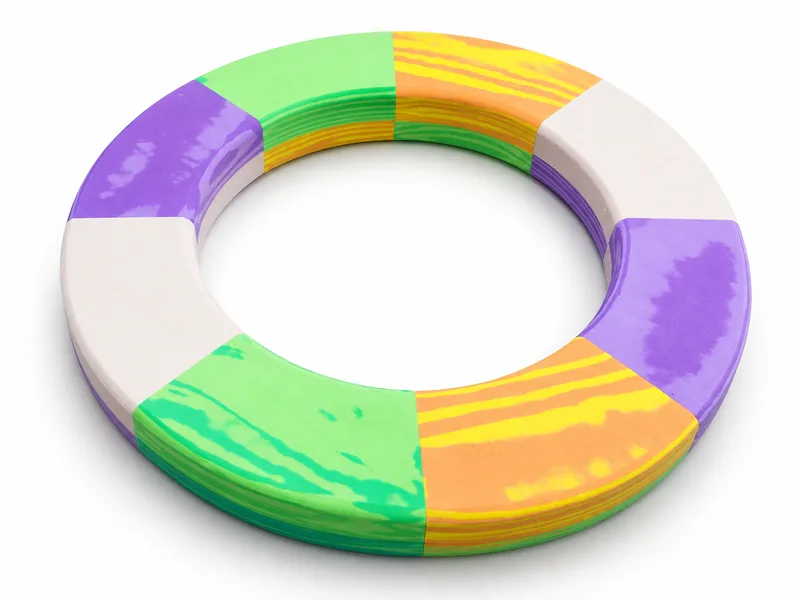Custom multicolor EVA foam ring for specialty applications